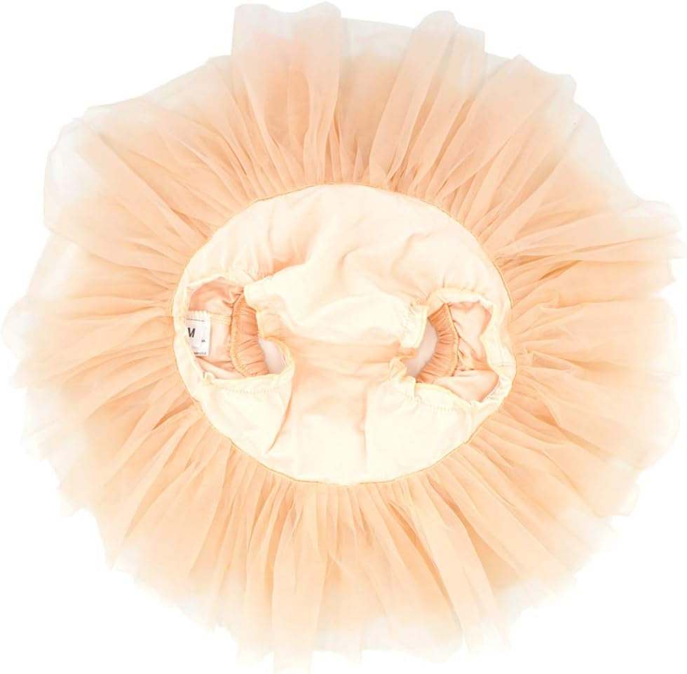 Baby Girls Soft Fluffy Tutu Skirt with Diaper Cover,Toddler Girl Tutu Skirt Sets with Flower Headband.